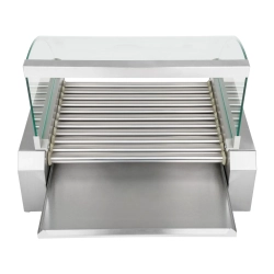 Royal Catering Grill rolkowy z pokrywą roller grill podgrzewacz do parówek