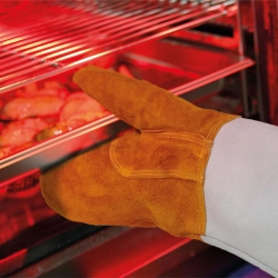Hendi Rękawice termiczne kuchenne ochronne skórzane 2szt.