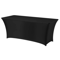 Obrus prostokątny bez prasowania 183x76cm tkanina Jersey czarny - Hendi