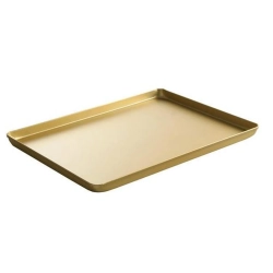 Taca cukiernicza piekarnicza ekspozycyjna z aluminium 400x300x20mm złota