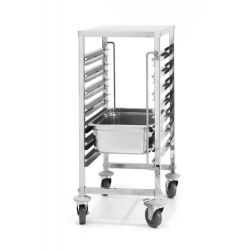 Wózek do transportu pojemników 7 x GN 1/1 z blatem roboczym - Hendi 810668