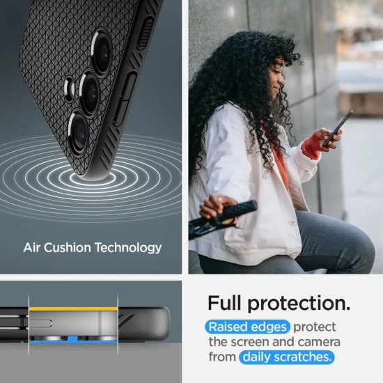 SPIGEN Etui pokrowiec na Samsung Galaxy S24 Liquid Air - czarny mat