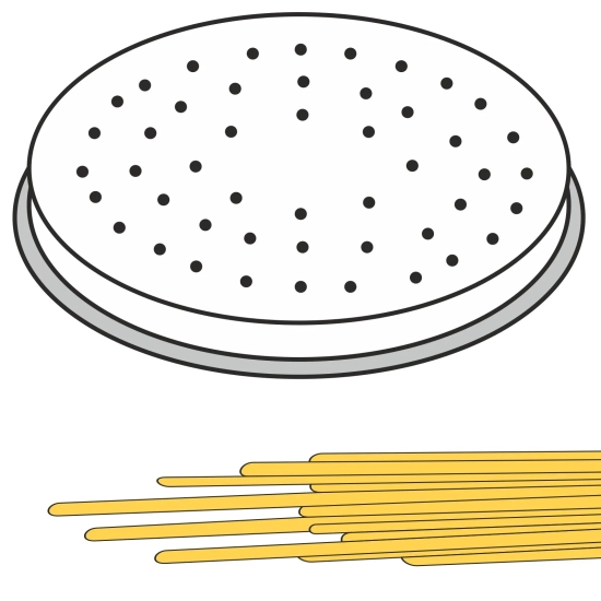 Końcówka sitko do wyrobu makaronu SPAGHETTI 22 otwory śr. 2 mm MPF2.5/4