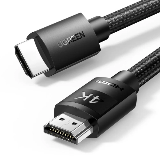UGREEN Kabel przewód audio wideo HDMI 2.0 4K wytrzymały w oplocie 1m czarny