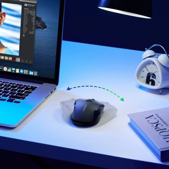 UGREEN Ergonomiczna myszka bezprzewodowa optyczna USB 2.4GHz 4000DPI czarny