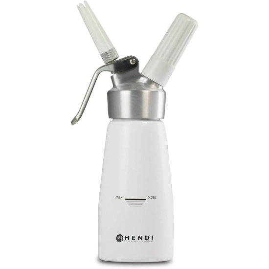 Syfon do bitej śmietany N2O Kitchen Line ZESTAW + 3 końcówki 0.25L - biały