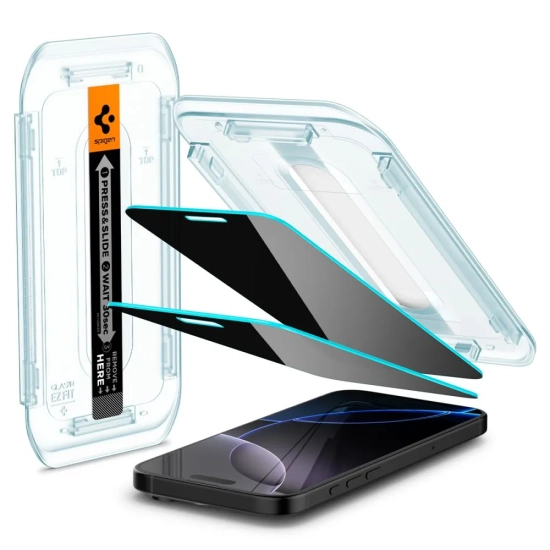 SPIGEN Szkło hartowane na iPhone 16 Pro Glas.tR EZ Fit Privacy - 2 szt.