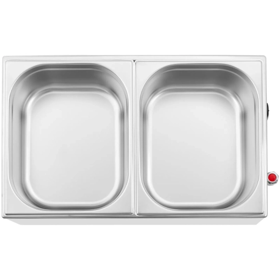 Royal Catering Bemar podgrzewacz elektryczny z kranem 2 x GN 1/2 600 W