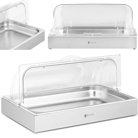 Royal Catering Witryna bufetowa śniadaniowa z pokrywą rolltop GN 1/1 8,5 l