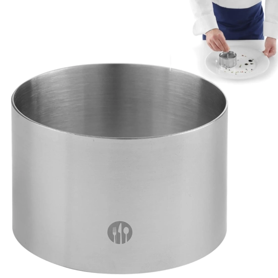 Pierścień kucharski cukierniczy ze stali nierdzewnej śr. 90mm wys. 45mm