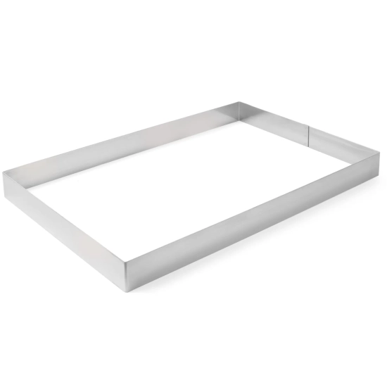 Rant piekarniczy cukierniczy prostokątny ze stali nierdzewnej 585x385x50mm