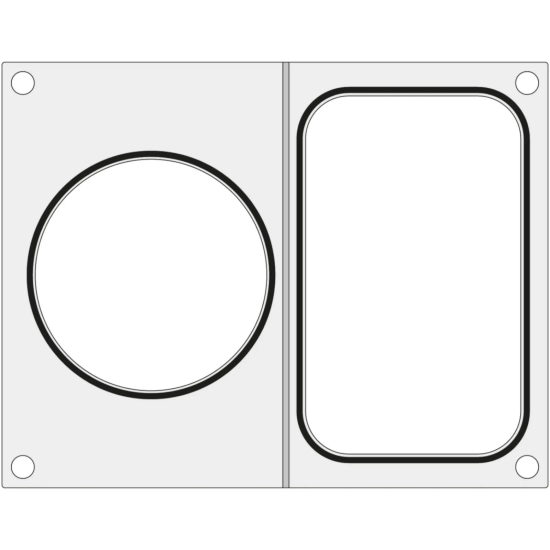 Matryca do zgrzewarki Hendi na tackę bez podziału 178x113 mm + pojemnik