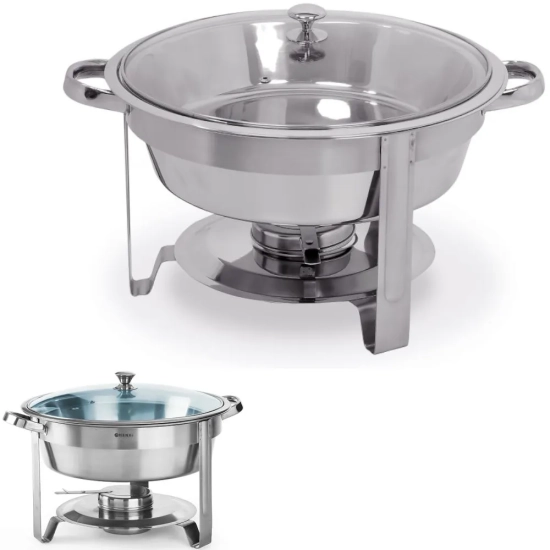 Podgrzewacz do potraw na pastę okrągły stalowy śr. 390mm 3.5l - Hendi