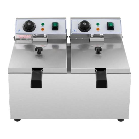 Royal Catering Frytownica podwójna gastronomiczna elektryczna 230 V 2 x