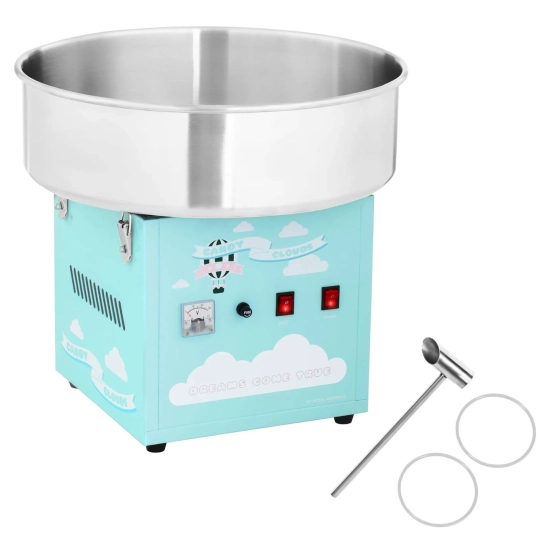 Royal Catering Maszyna do waty cukrowej turkusowa śr. misy 520mm + miarka