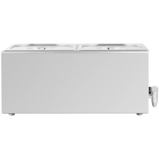 Royal Catering Bemar podgrzewacz elektryczny z kranem 2 x GN 1/2 600 W