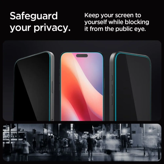 SPIGEN Szkło hartowane na iPhone 16 Pro Glas.tR EZ Fit Privacy - 2 szt.