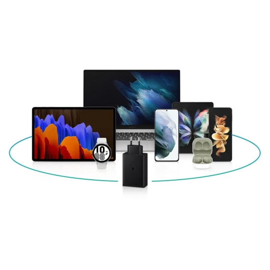 SAMSUNG Ładowarka sieciowa 2x USB-C i 1x USB PPS PD 65W QC 3.0 AFC FCP