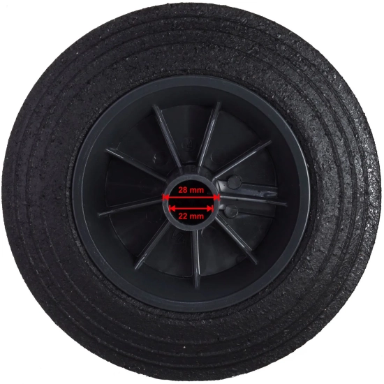 PRO-LINE Koło kółko do kubła kontenera na odpady gumowe śr. 200mm
