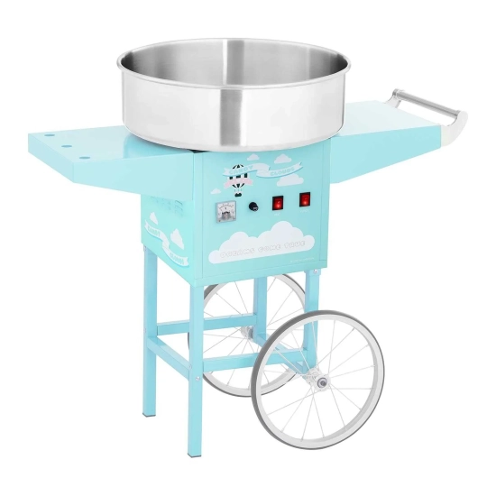 Royal Catering Mobilna maszyna do waty cukrowej turkusowa śr. misy 520mm +