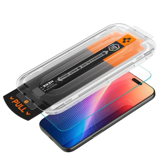 SPIGEN Szkło hartowane na iPhone 16 Pro / 17 / 17 Pro Glas.TR EZ Fit Pro
