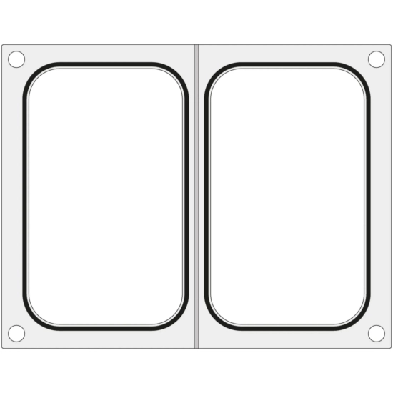 Matryca forma do zgrzewarek MCS na dwie tacki pojemniki 178x113 mm - Hendi