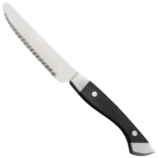 Nóż do steków z ząbkami nierdzewny uchwyt z tworzywa POM dł. 130 mm