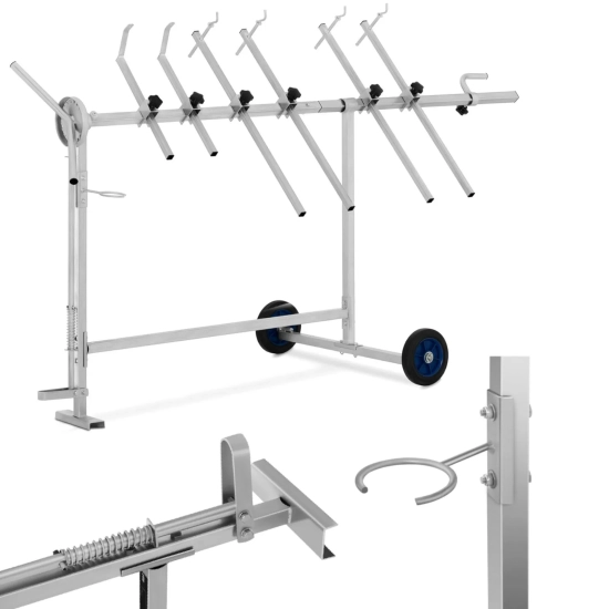 MSW Stojak wózek lakierniczy obrotowy 360 do 90 kg 6 ramion STANDARD