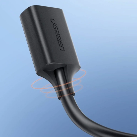 UGREEN Przedłużacz przejściówka kabla USB-A 3.0 5Gb/s 0.5m czarny