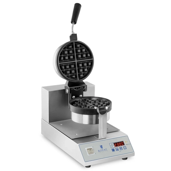 Royal Catering Gofrownica obrotowa do gofrów okrągłych ćwiartek śr. 18cm