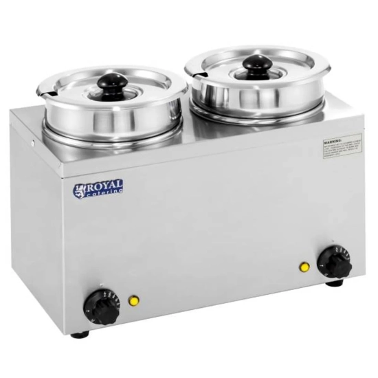 Royal Catering Bemar elektryczny podgrzewacz do zupy 300W 230V 2 x 3.8L