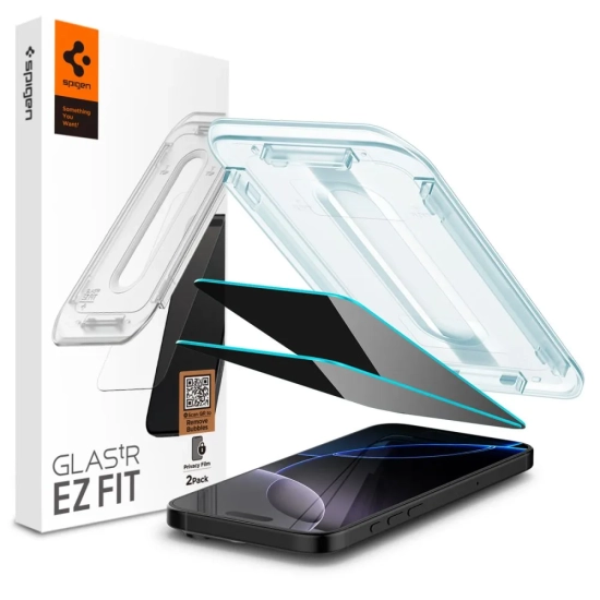 SPIGEN Szkło hartowane na iPhone 16 Pro Glas.tR EZ Fit Privacy - 2 szt.