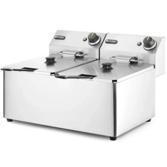 Frytownica gastronomiczna podwójna Kitchen Line 7kW 230V 2 x 8L - Hendi