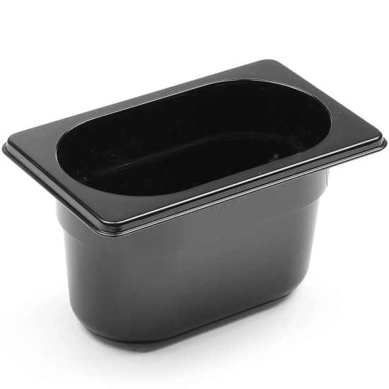 Pojemnik gastronomiczny GN 1/9 z czarnego poliwęglanu 176x162x100mm 1L