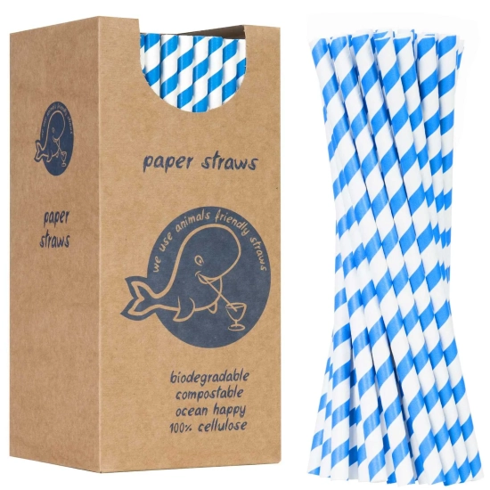 GSG24 Słomki papierowe BIO ekologiczne PAPER STRAWS grube 8/205mm