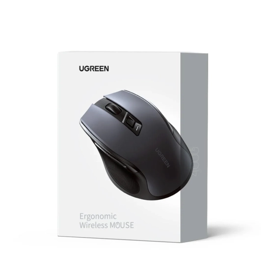 UGREEN Ergonomiczna myszka bezprzewodowa optyczna USB 2.4GHz 4000DPI czarny