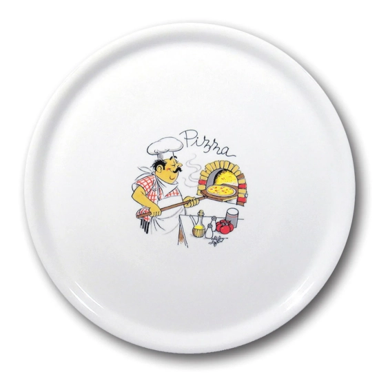 Hendi Wytrzymały talerz do pizzy z porcelany Speciale dekorowany 330mm