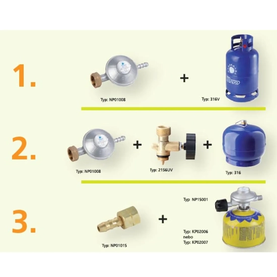 MEVA Lampa gazowa grzejnik stołowy na gaz PIRAMIDA MINI na gaz