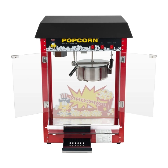 Royal Catering Barowa maszyna do popcornu z czarnym daszkiem