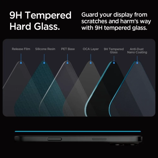 SPIGEN Szkło hartowane na iPhone 16 Pro Glas.tR EZ Fit Privacy - 2 szt.