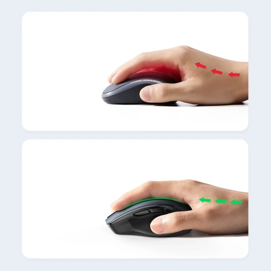 UGREEN Ergonomiczna myszka bezprzewodowa optyczna USB 2.4GHz 4000DPI czarny