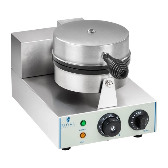 Royal Catering Gofrownica okrągła pojedyncza TEFLON gofr o średnicy 18,5cm