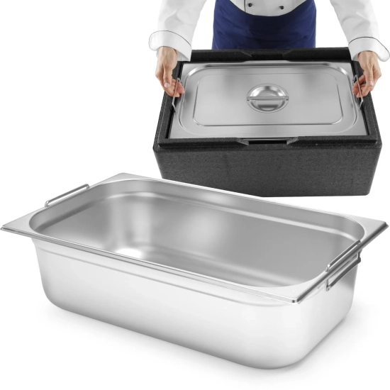 Pojemnik gastronomiczny GN 1/1 z chowanymi uchwytami 530x325x200mm 28L