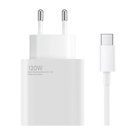 Ładowarka sieciowa Xiaomi USB-A 120W 6A z kablem USB-C - biała