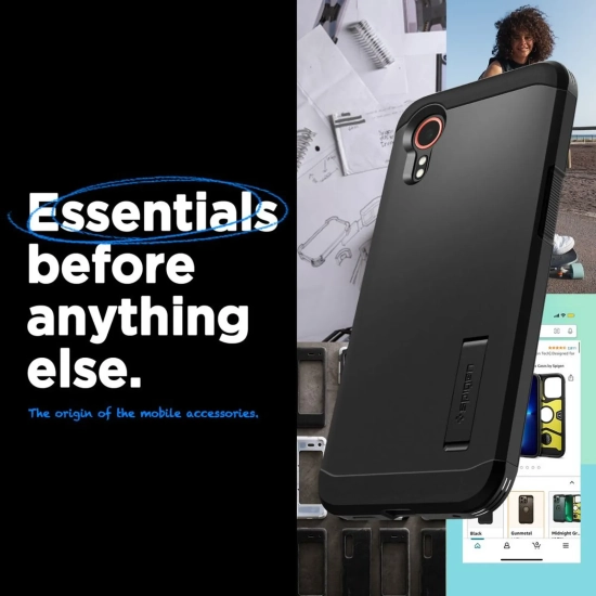 SPIGEN Etui pokrowiec na Samsung Galaxy XCover 7 Tough Armor - czarny