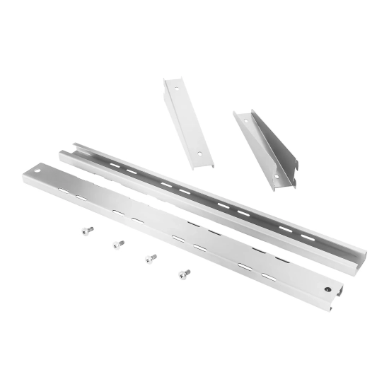 Royal Catering Półka ścienna stalowa wisząca podwójna z regulacją 80cm