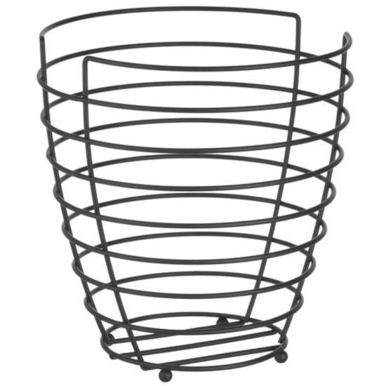Koszyk miska druciana do owoców czarna z matową powłoką śr. 230 mm - Hendi