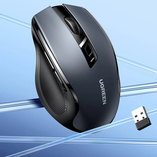 UGREEN Ergonomiczna myszka bezprzewodowa optyczna USB 2.4GHz 4000DPI czarny
