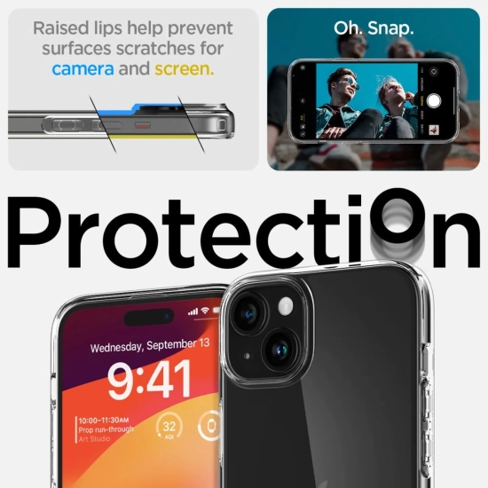 SPIGEN Etui pokrowiec na iPhone 15 Plus Liquid Crystal - przezroczysty