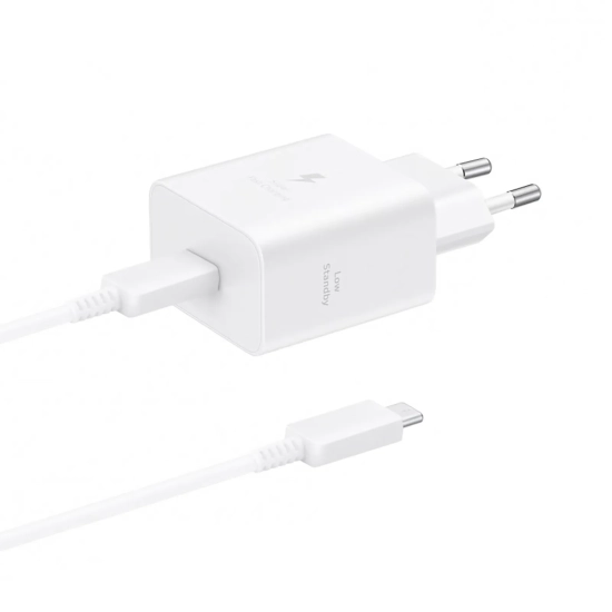 Ładowarka sieciowa Samsung USB-C 45W 4.05A z kablem USB-C 1.8m - biała